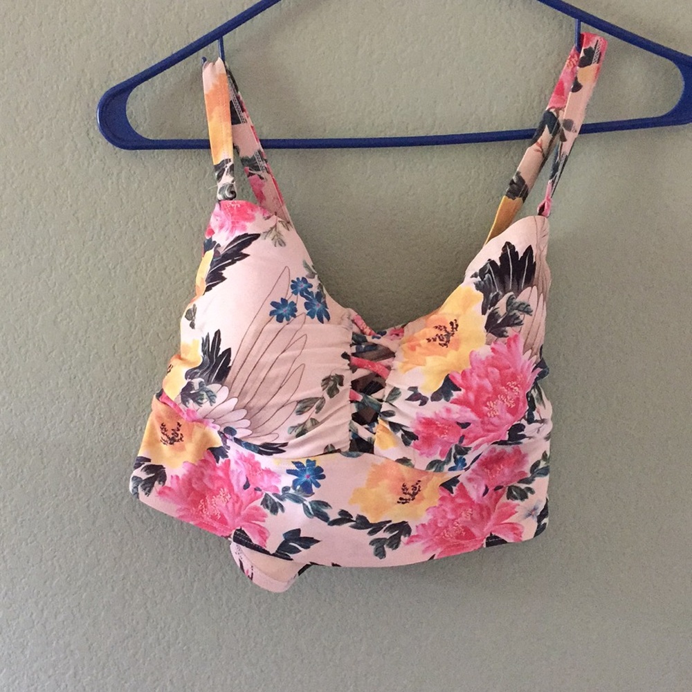 Floral swim top